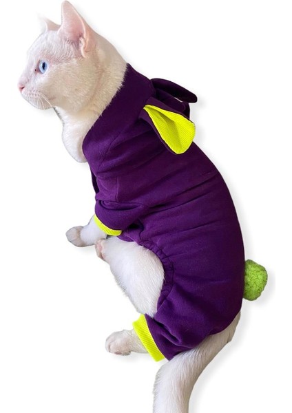 Bunny Pom Kulaklı Kedi Tulumu,kıyafeti indirimleri