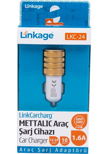 Araç Şarj Alet Başlığı Çakmaklık Çift Uçlu 10V 1.6A LKC24