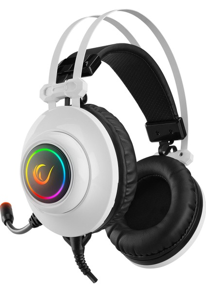 Rm-K1 Pulsar Beyaz USB 7.1 Surround+Titreşim Rgb Işık Efektli Gaming Oyuncu Mikrofonlu Kulaklık
