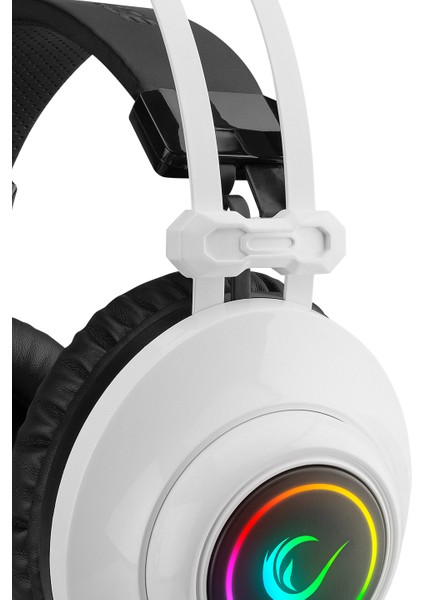 Rm-K1 Pulsar Beyaz USB 7.1 Surround+Titreşim Rgb Işık Efektli Gaming Oyuncu Mikrofonlu Kulaklık