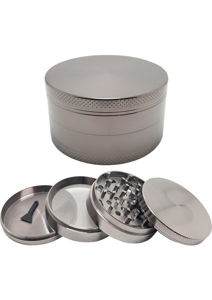 Gri 75 Mm. 4 Katlı Grinder Herbal Öğütücüsü Parçalayıcı RB82GR