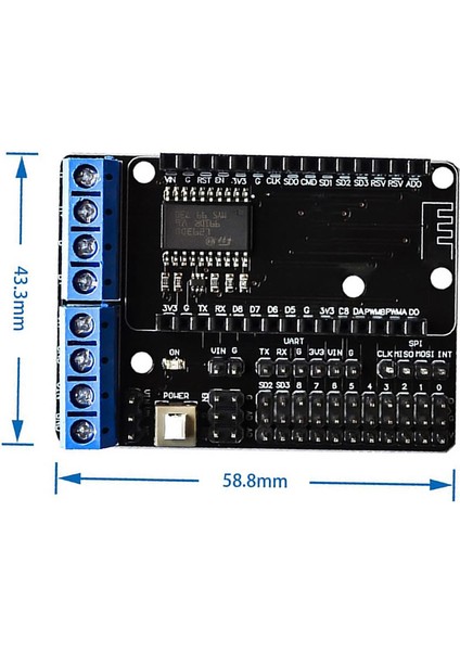 Nodemcu L293D Shield Motor Sürücü Esp8266 Kablosuz İnternet Wifi Motor Uzaktan Kontrol Robo
