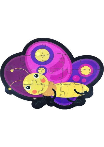 Kelebek 16 Pcs Eğitici Ahşap Puzzle FBP36