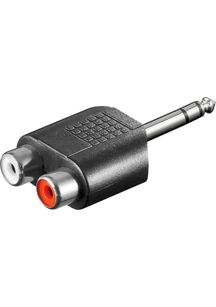6.3 mm Stereo Erkek-2 Rca Dişi Çevirici