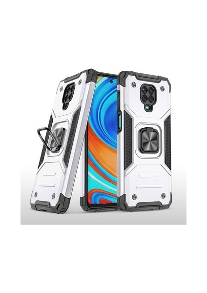 Xiaomi Redmi Note 9 Pro Max Manyetik Destekli Kılıf - Gümüş (Yurt Dışından) fiyatları