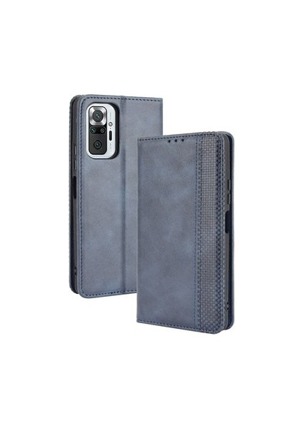 Xiaomi Redmi Note 10 Pro Manyetik Destekli Kılıf - Mavi (Yurt Dışından)