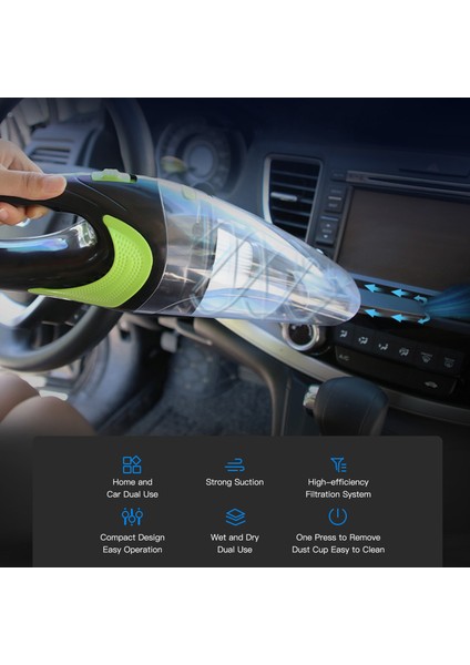 Araba Elektrikli Süpürge El Vakum Kablosuz USB Hızlı (Yurt Dışından) modelleri