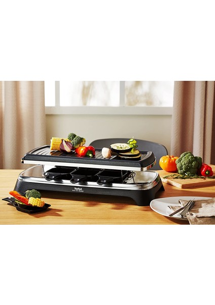 RE4588 Raclette Izgara - 1350 W Paslanmaz Siyah fırsatları