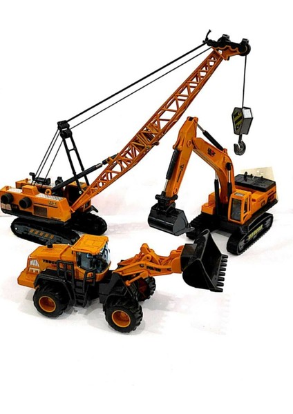 Berattoys Üçlü Inşaat Set Iş Makinaları 3lü Iş Makinaları