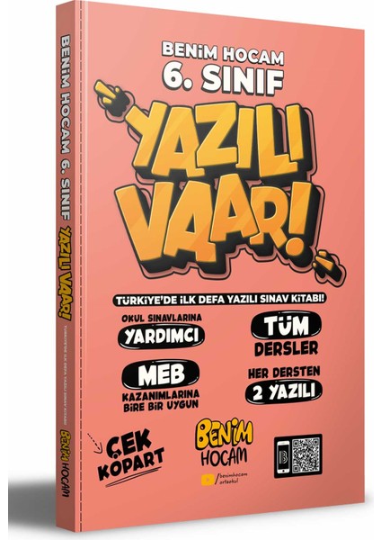 6. Sınıf Tüm Dersler Yazılı Var