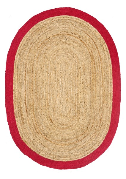 Agra Jute Red Oval