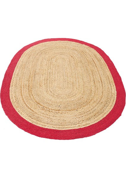 Agra Jute Red Oval