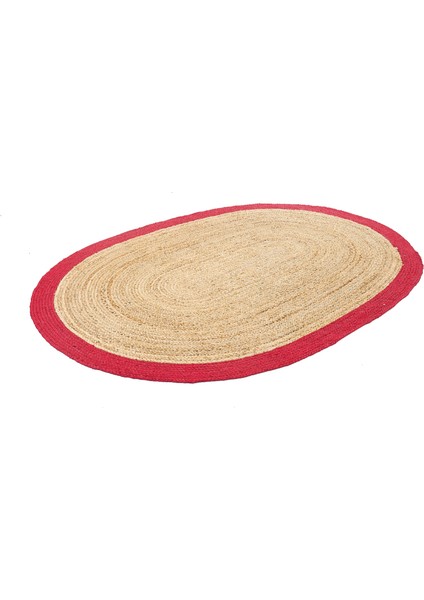 Agra Jute Red Oval