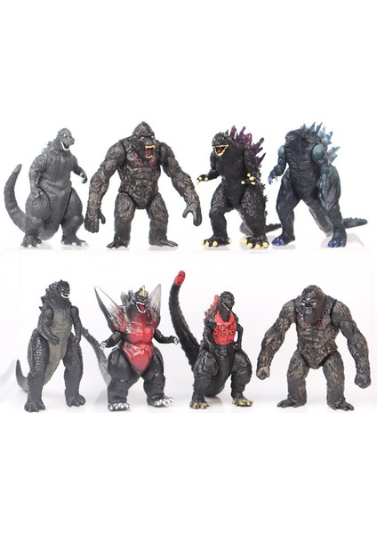 8 Adet Mini Godzilla Vs King Kong Oyuncak (8.5cm) (Yurt Dışından)