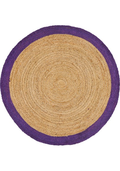 Agra Jute Purple Oval