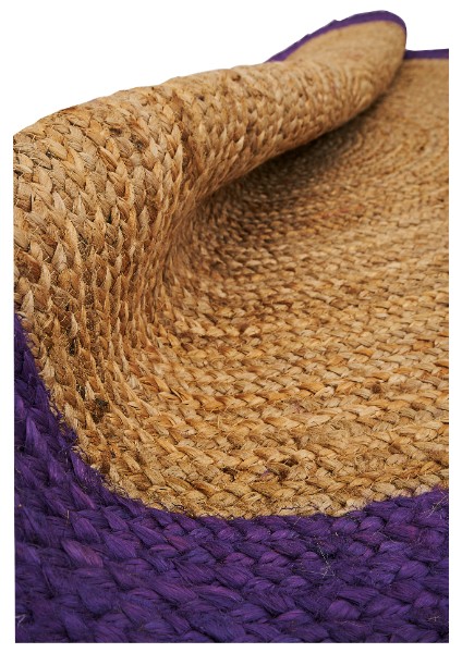 Agra Jute Purple Oval