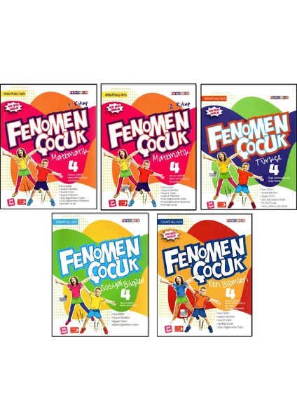 Gama Yayınları Fenomen Çocuk 4. Sınıf Set Matematik 2 Kitap+Türkçe+Fen+Hayat Bilgisi 5 Kitap