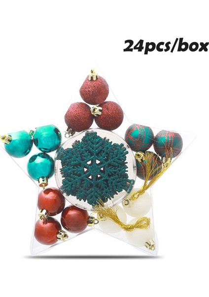 Yılbaşı Süsleri 24 Adet (Yurt Dışından)