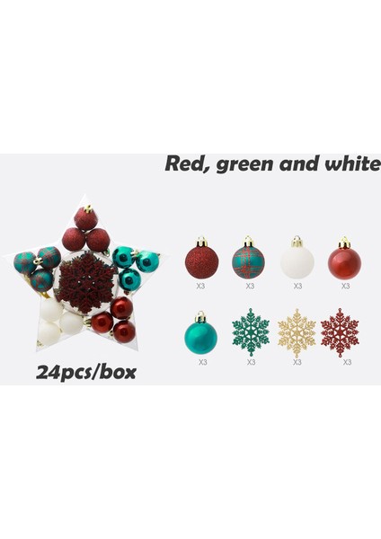 Yılbaşı Süsleri 24 Adet (Yurt Dışından) fiyatları