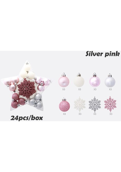 Yılbaşı Süsleri 24 Adet (Yurt Dışından)