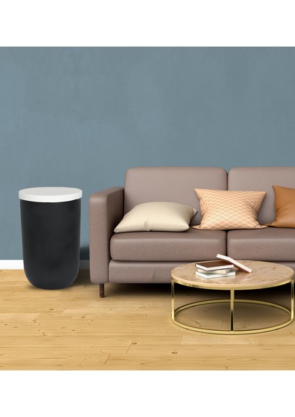 Laurel Serisi Siyah Beyaz Sehpa