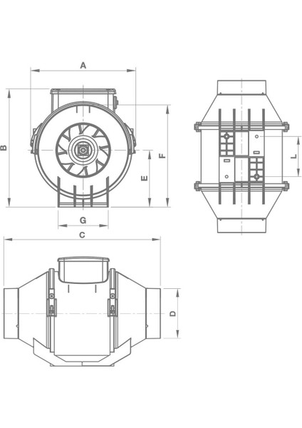 Laboratuvar Kütüphane Zirai Dolap Havalandırma Fanı Lıneo 100 Q V0 M3/h 155/200 Ses 29.4/37.9 Max °c : 60 Agmair Agm Havalandırma Lineo