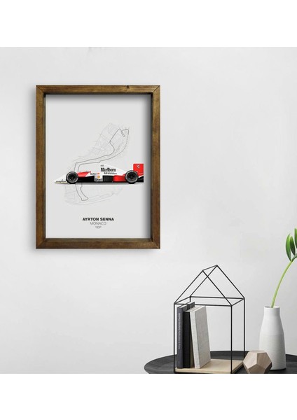 Gift Formula 1 Tasarımlı Doğal Masif Ahşap Çerçeveli Tablo 30X40CM-14 fiyatları