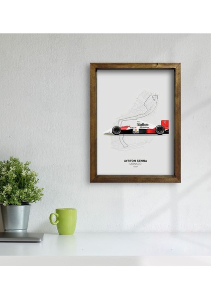 Gift Formula 1 Tasarımlı Doğal Masif Ahşap Çerçeveli Tablo 30X40CM-14 modelleri