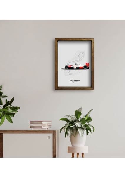 Gift Formula 1 Tasarımlı Doğal Masif Ahşap Çerçeveli Tablo 30X40CM-14 fırsatları