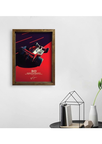 Bk Gift Formula 1 Tasarımlı Doğal Masif Ahşap Çerçeveli Tablo 30X40CM-6 fiyatları