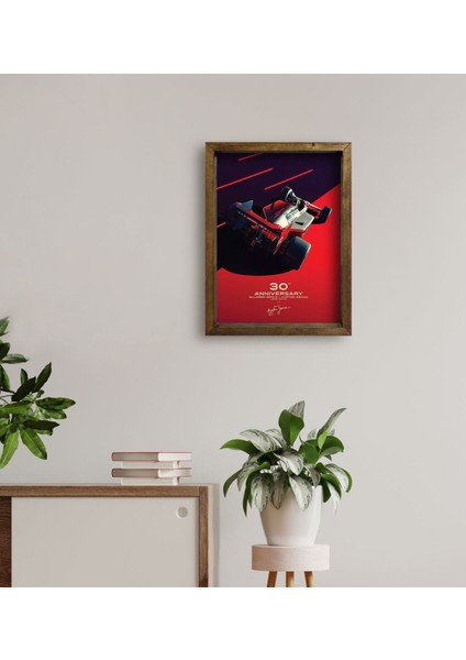 Bk Gift Formula 1 Tasarımlı Doğal Masif Ahşap Çerçeveli Tablo 30X40CM-6 fırsatları