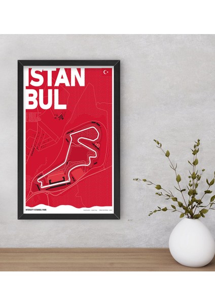 Gift Istanbul Park Tasarımlı Dekoratif Ahşap Siyah Çerçeveli Tablo-1