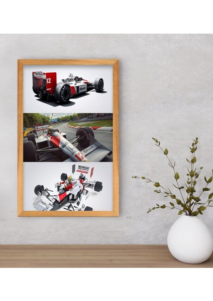 Gift Formula 1 Tasarımlı Dekoratif Retro Ahşap Çerçeveli Tablo-10