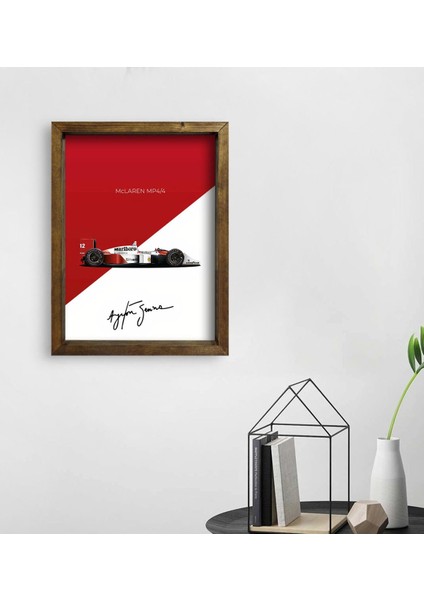 Gift Formula 1 Tasarımlı Doğal Masif Ahşap Çerçeveli Tablo 45X65CM-13