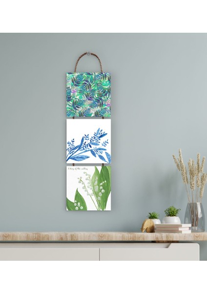Gift 3 Parça Ipli Ahşap Tablo Seti-30