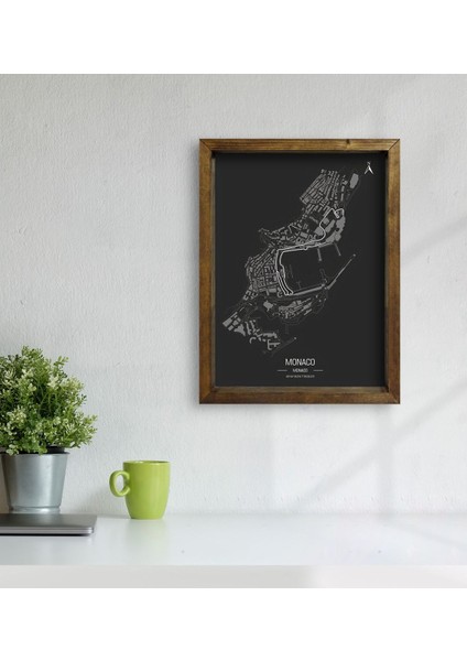 Gift Monaco Pist Tasarımlı Doğal Masif Ahşap Çerçeveli Tablo 30X40CM-1 modelleri