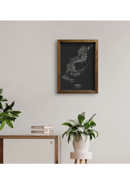 Gift Monaco Pist Tasarımlı Doğal Masif Ahşap Çerçeveli Tablo 30X40CM-1 fırsatları