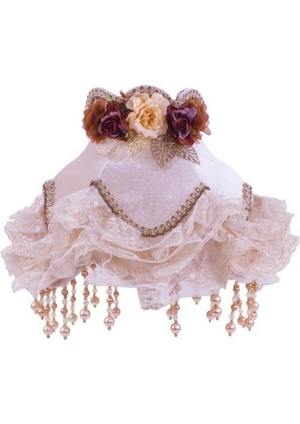 Dekovien Kadife Kaplı El Yapımı Klasik Model Abajur Vintage Vizon fiyatları