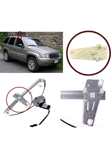 BWR5429 Jeep Grand Cherokee Mk2 Wj Wg Için Ön Sağ Cam Kriko Klipsi 55076466AB fiyatları