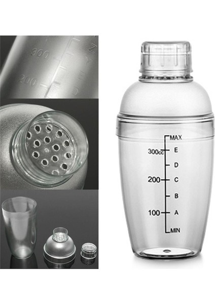 Leva House Polikarbon 350ML Şeffaf Kokteyl Shaker Karıştırıcı