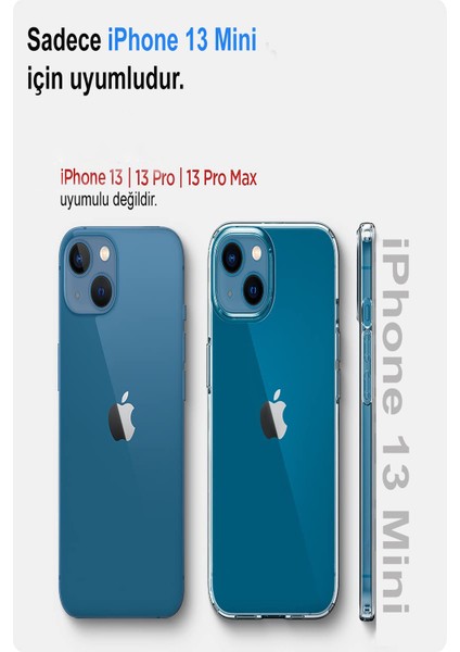CaseWorld Apple iPhone 13 Mini Kılıf Clear Şeffaf Kapak indirimleri