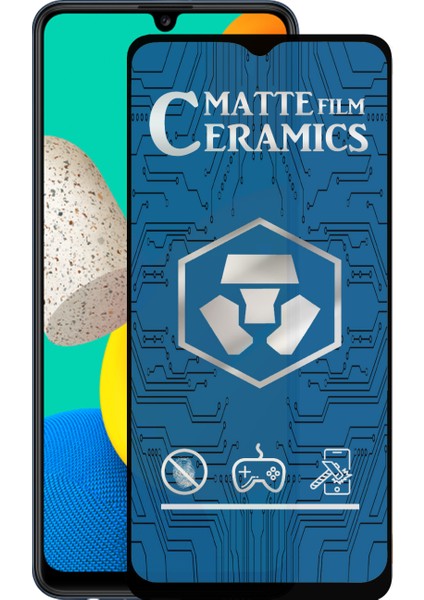 Caseworld Samsung Galaxy M32 Tam Kaplayan Mat Seramik Nano Esnek Ekran Koruyucu Cam