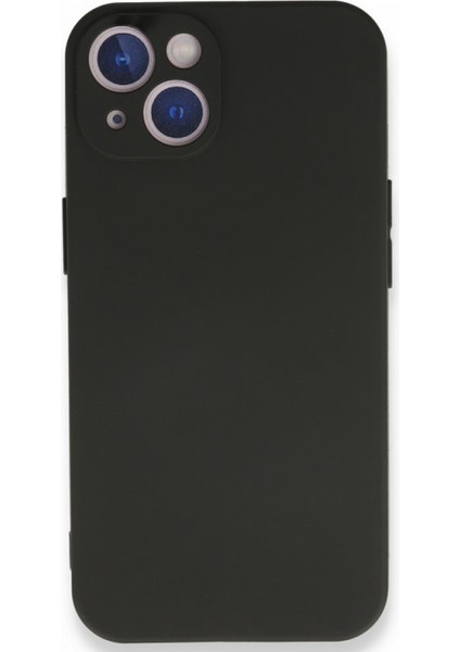 Caseworld Apple iPhone 13 Kapak Mat Siyah Yumuşak Silikon Kılıf