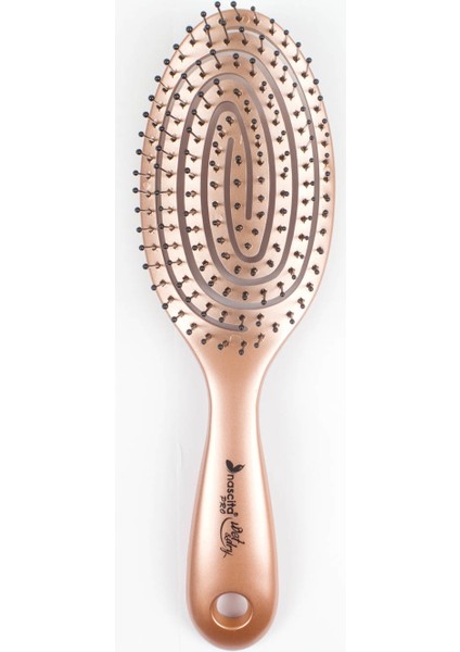 Bronz Pro Üç Boyutlu Oval Saç Fırçası