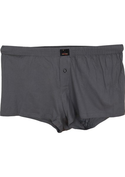 Erkek Büyük Beden Battal Boy Penye Boxer Düz Gri