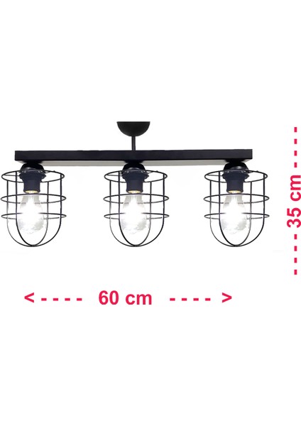 Lampy Dizilone 3 Mutfak Avize, Yemek Odası, Salon Avize