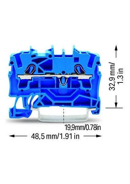 2002-1204 Mavi 2,5 mm Klemens 100'LÜ