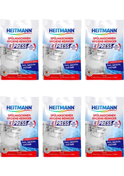 Bulaşık Makinası Temizleyicisi ve Ekspres Hijyenik Kireç Sökücü 30 g x 6 adet