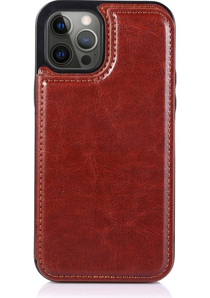 Apple iPhone 12 Pro Max (6,7 Inç) ile Uyumlu Çoklu Kart Yuvası Arkadan Çevirmeli Koruyucu Kickstand Kılıf (Yurt Dışından)