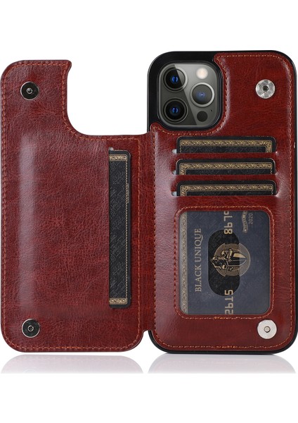 Apple iPhone 12 Pro Max (6,7 Inç) ile Uyumlu Çoklu Kart Yuvası Arkadan Çevirmeli Koruyucu Kickstand Kılıf (Yurt Dışından) fiyatları